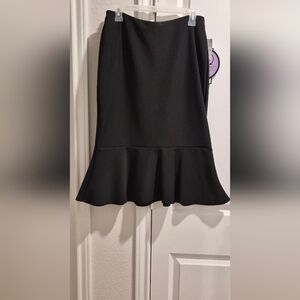 Elegant Black Flared Women's Skirt